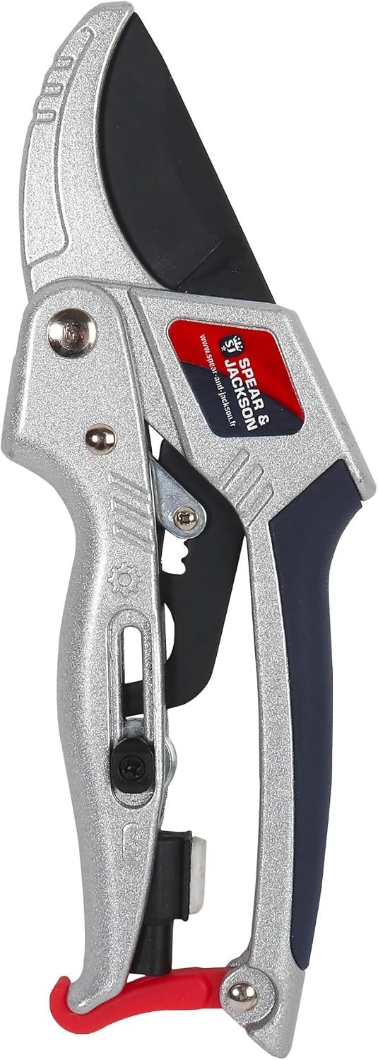 SECATEUR A CREMAILLERE 20 CM AVEC RESERVOIR D'HUILE