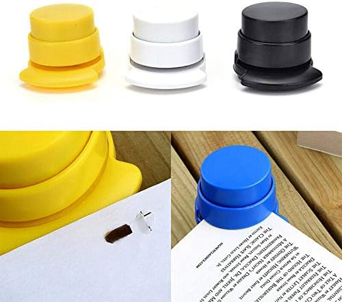 Agrafeuse portable sans agrafes, reliure à papier pour bureau, maison, sans danger pour les enfants – Couleur aléatoire