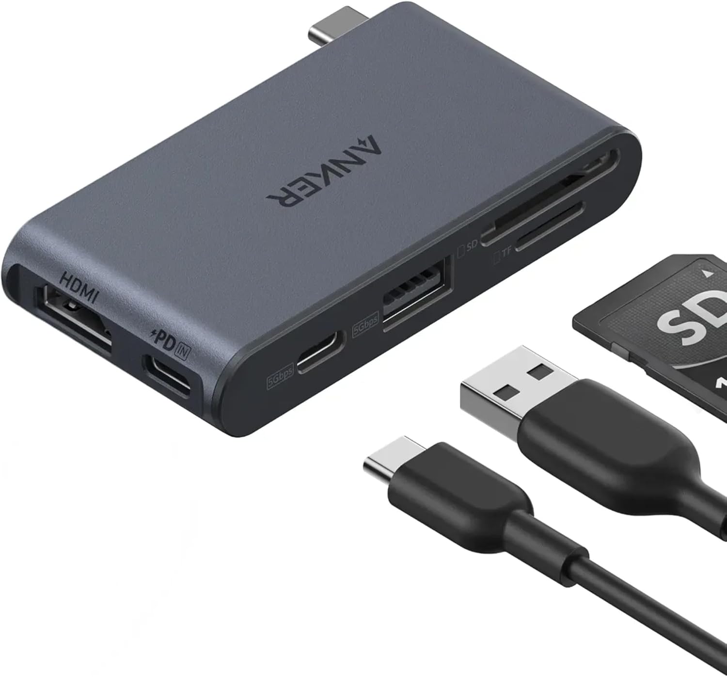 Anker Nano Hub USB C Compact 6 en 1 avec Charge PD 85W