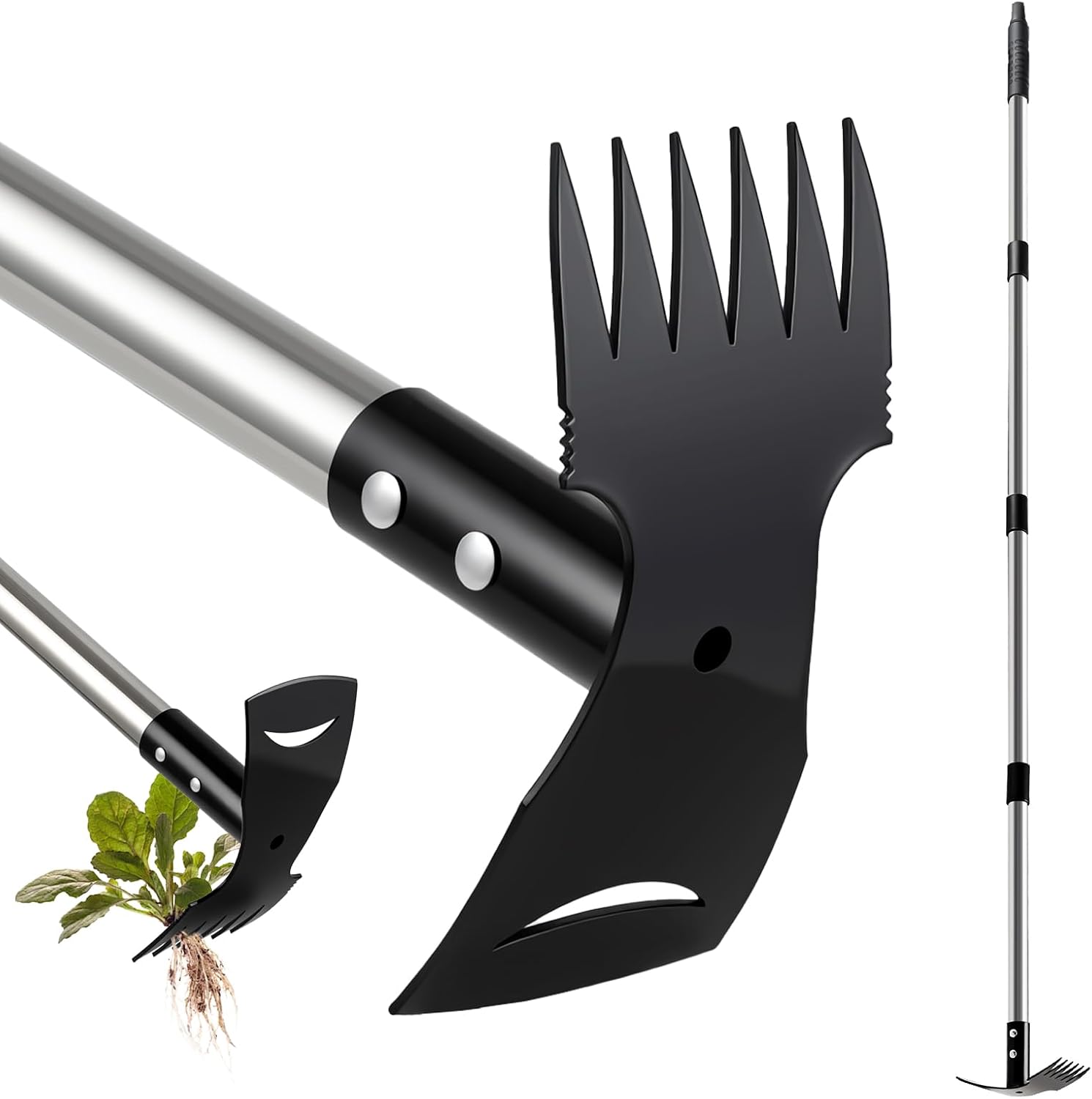 Mitclear Binette Jardinage, Râteau de Désherbage, Manche Long(148cm)