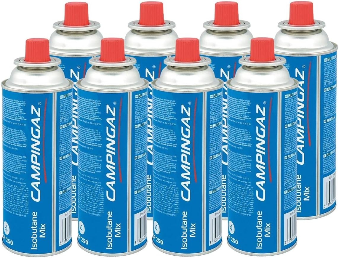 Campingaz Lot de 8 cartouches de gaz à valve CP 250 - Mélange isobutane