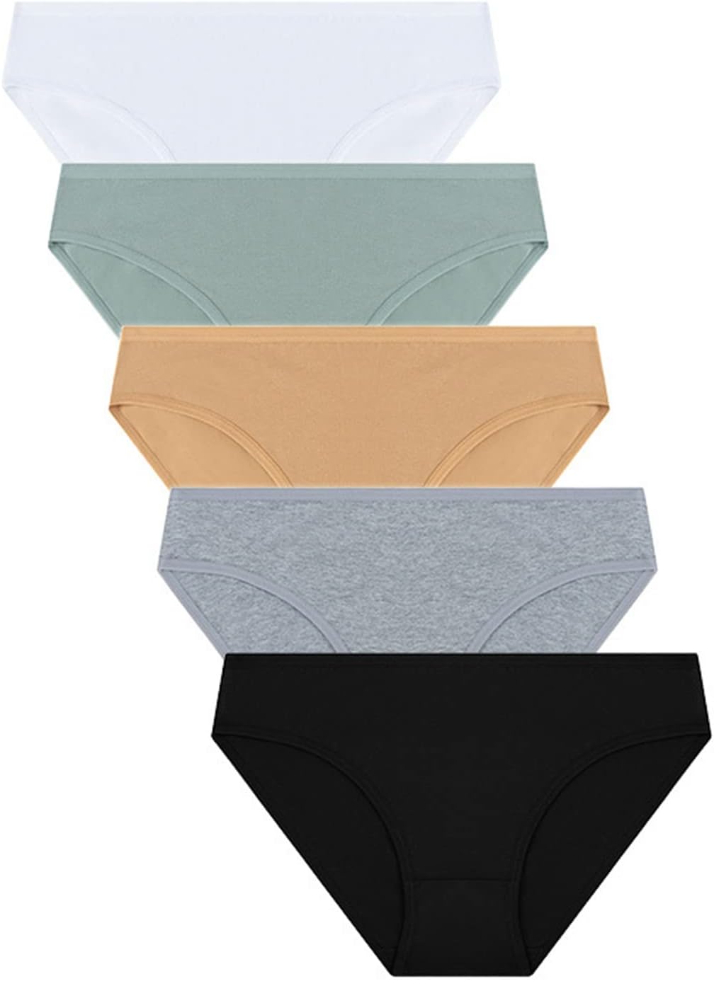 Lot de 5 sous-vêtements de Sport décontractés Taille Basse pour Femmes de Couleurs mélangées Culotte Gainante Grande Taille Boxer Dim Femme 38