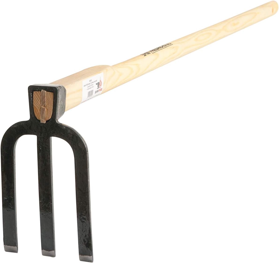 Binette de jardin à 3 dents, design karst, manche de 135 cm, forgé de qualité supérieure pour un soutien optimal de SHW-FIRE