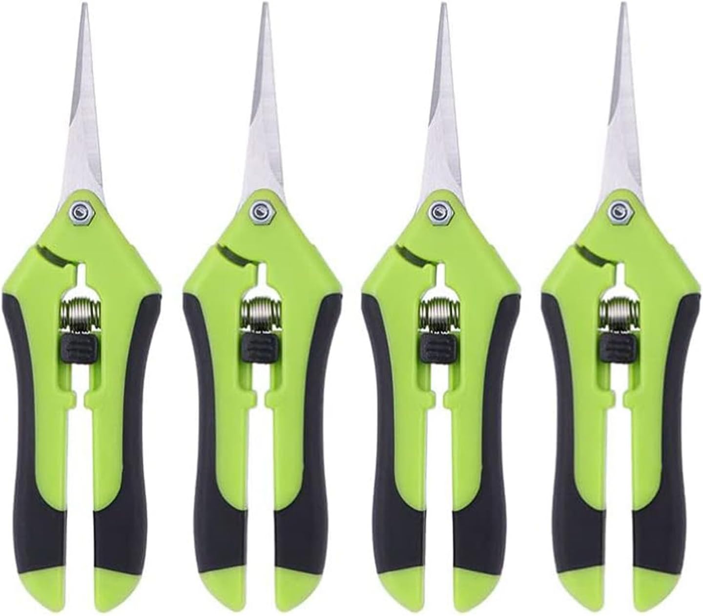 Lot de 4 Ciseaux de Jardin Chilims Ciseaux de Jardin Ciseaux de Vigne Ergonomiques avec Lame en acier Inoxydable Sécateur de Jardin à Fleurs pour Branches, Fleurs Fruits Plantes Bonsaïs, 16,5cm