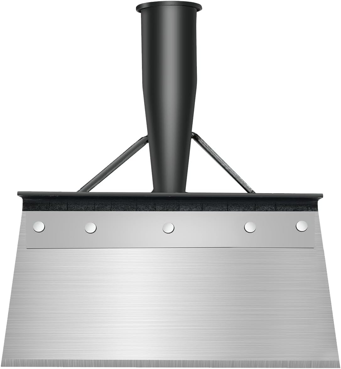 Pelle Jardinage, Outillage de Jardin, Pelle de Nettoyage Multifonctionnelle, Dispositif de Désherbage, Grattoir à Percussion, pour Espace Extérieur, Maison, Ferme(21 cm sans Poignée en Bois)