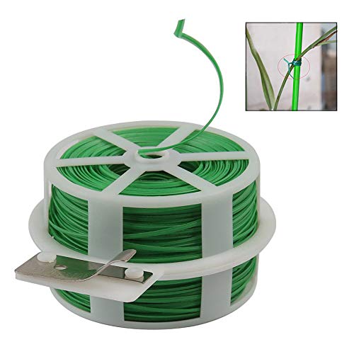 iwobi Fil Jardinage Vert, Attaches de Jardin Fil de Fer Plastifie pour Jardinage, Maison, Bureau