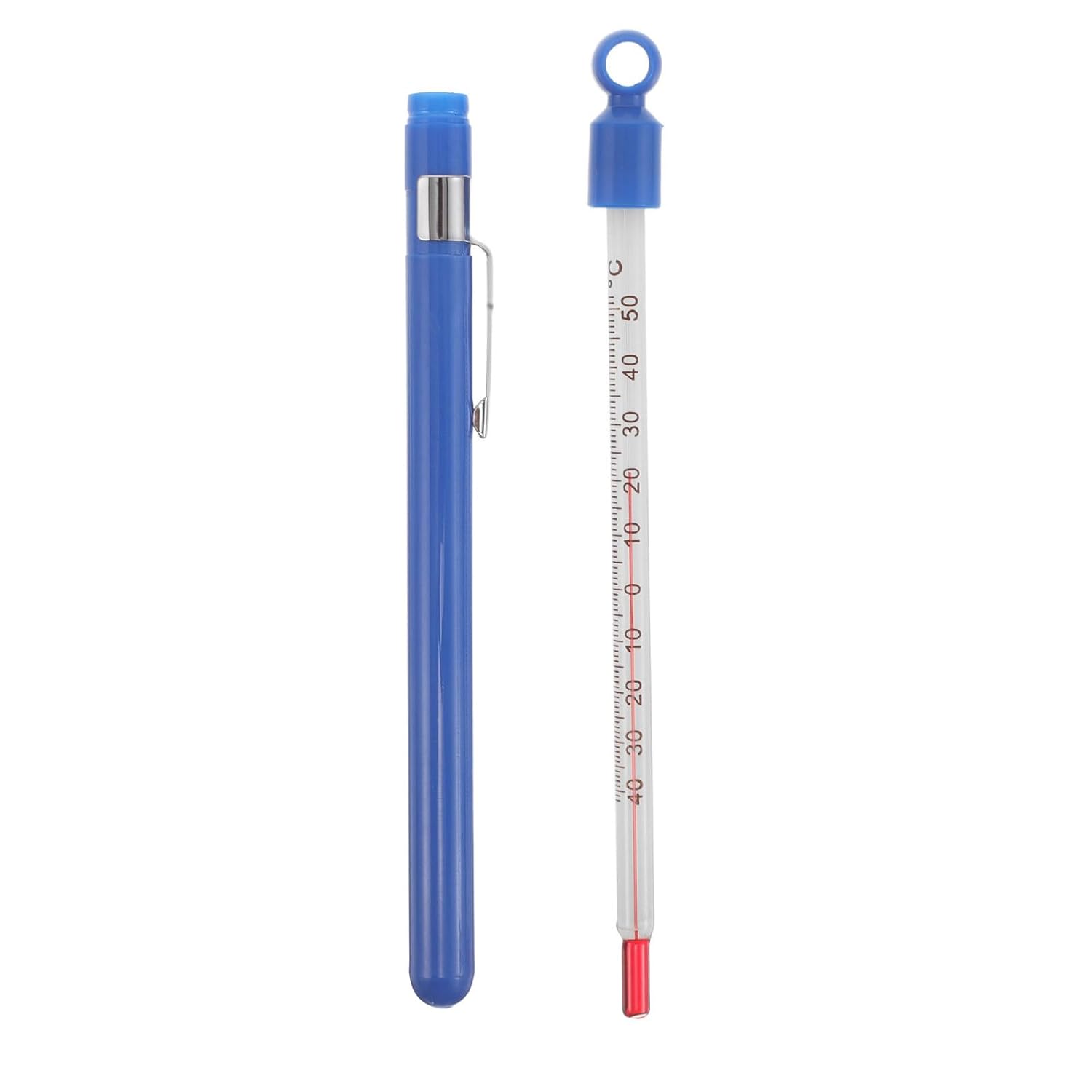 Cabilock Thermomètre à Vin Résistant à L'usure en Verre Bleu pour Brassage Maison avec Affichage Facile Température des Liquides et Utilisation Polyvalente Cuisine