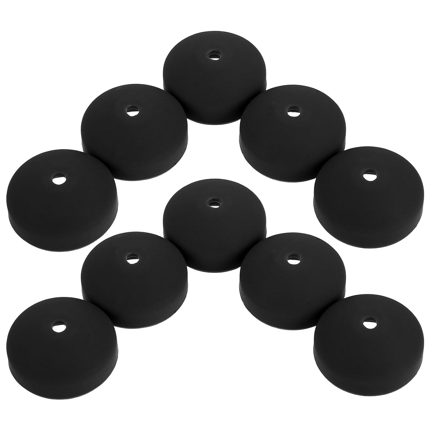 MAGICLULU 10 Pièces Housse de Protection en Silicone Noire Anti-brûlure et Résistante à Haute Température pour Thermomètre Cuisine Adaptée aux Thermomètres Alimentaires Trou Central de 3,8mm
