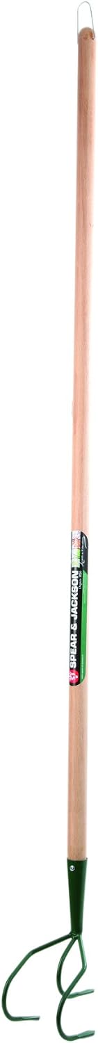 Spear & Jackson 81208 Griffe 3 dents avec grattoir manche Bois