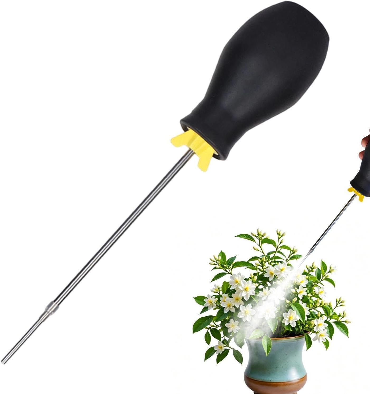 Pulvérisateur à poussière avec tube télescopique extensible avec épandeur