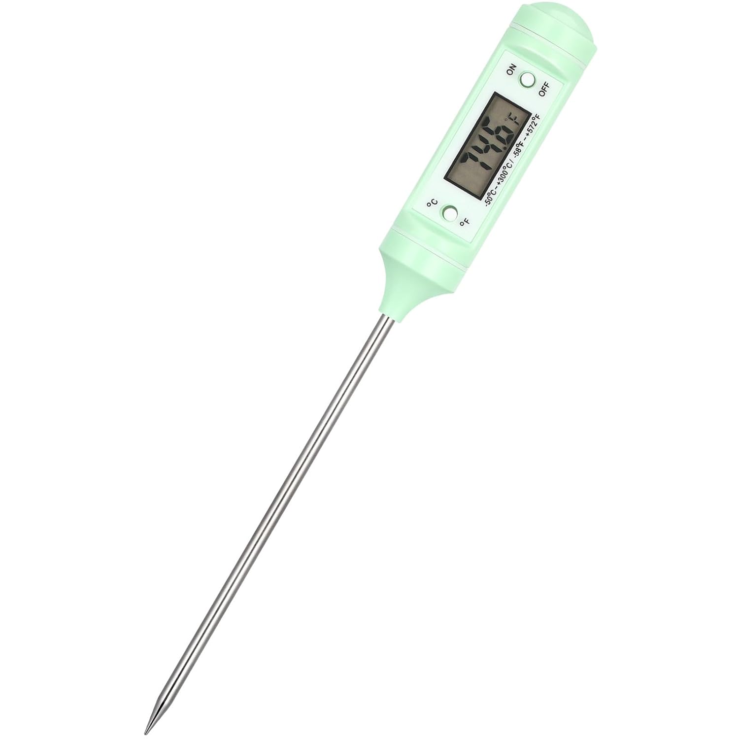 EXCEART Thermomètre Électronique Cuisine pour Viande et Volaille Sonde de Précision en Acier Inoxydable et Abs, Lecture Précise de Température pour Cuisson et Pâtisserie