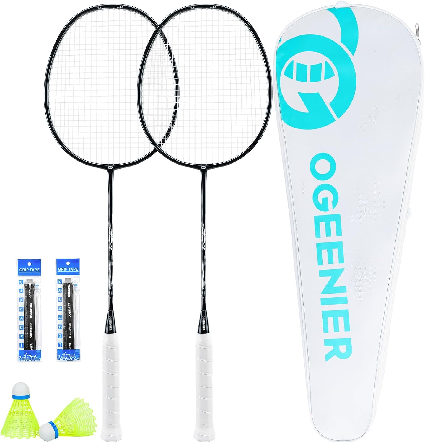 OGEENIER Raquette Badminton Adulte,Raquette Badminton pour 2 Personnes