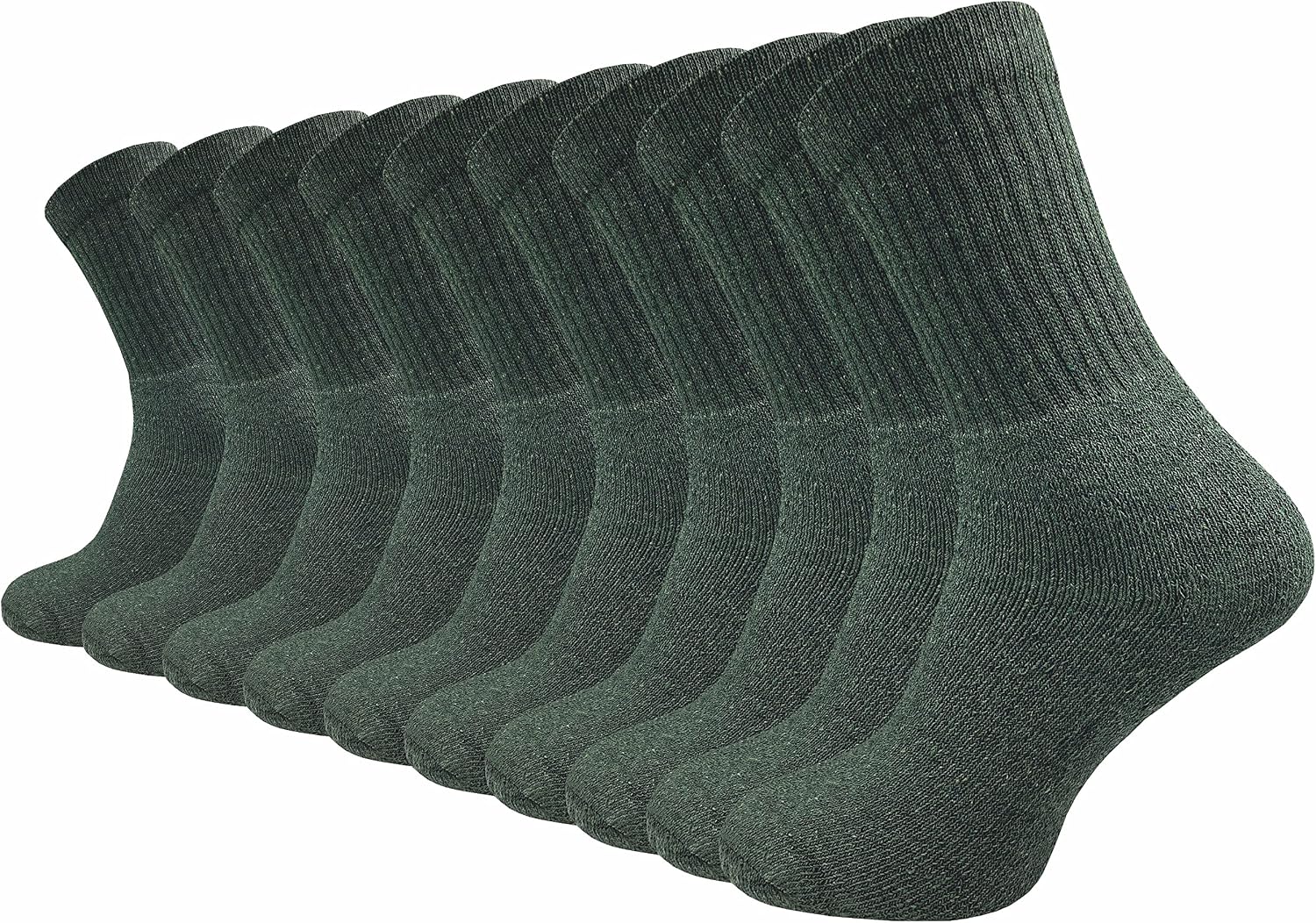 GAWILO Chaussettes Militaires et de Chasse pour Homme et Femme (10 Paires) - de Travail Avec Pied en Tissu Éponge Renforcé - de Loisirs Avec Ceinture Confortable