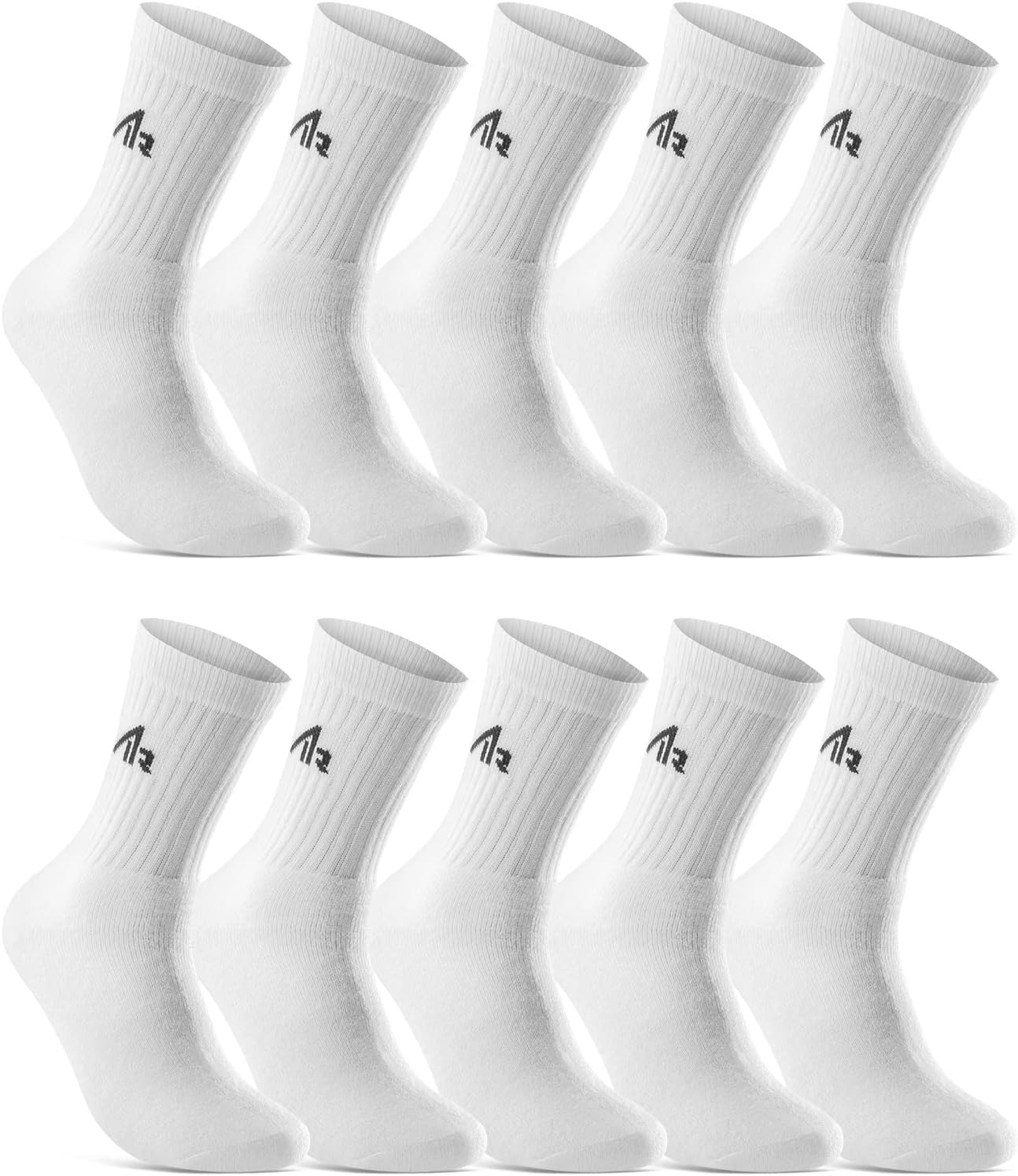 Lot de 10 Paires de Chaussettes de Sport, de Tennis, de Travail Homme Femme Coton (i1R)