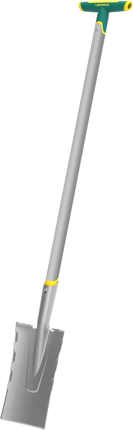 Louchet Nord Duopro 28 cm - Manche Béquille MetalGrip® 101 cm - Lame Nervurée 2,4 mm - Acier Trempé 40-50 HRC - Grip Anti-Glissement - LEBORGNE