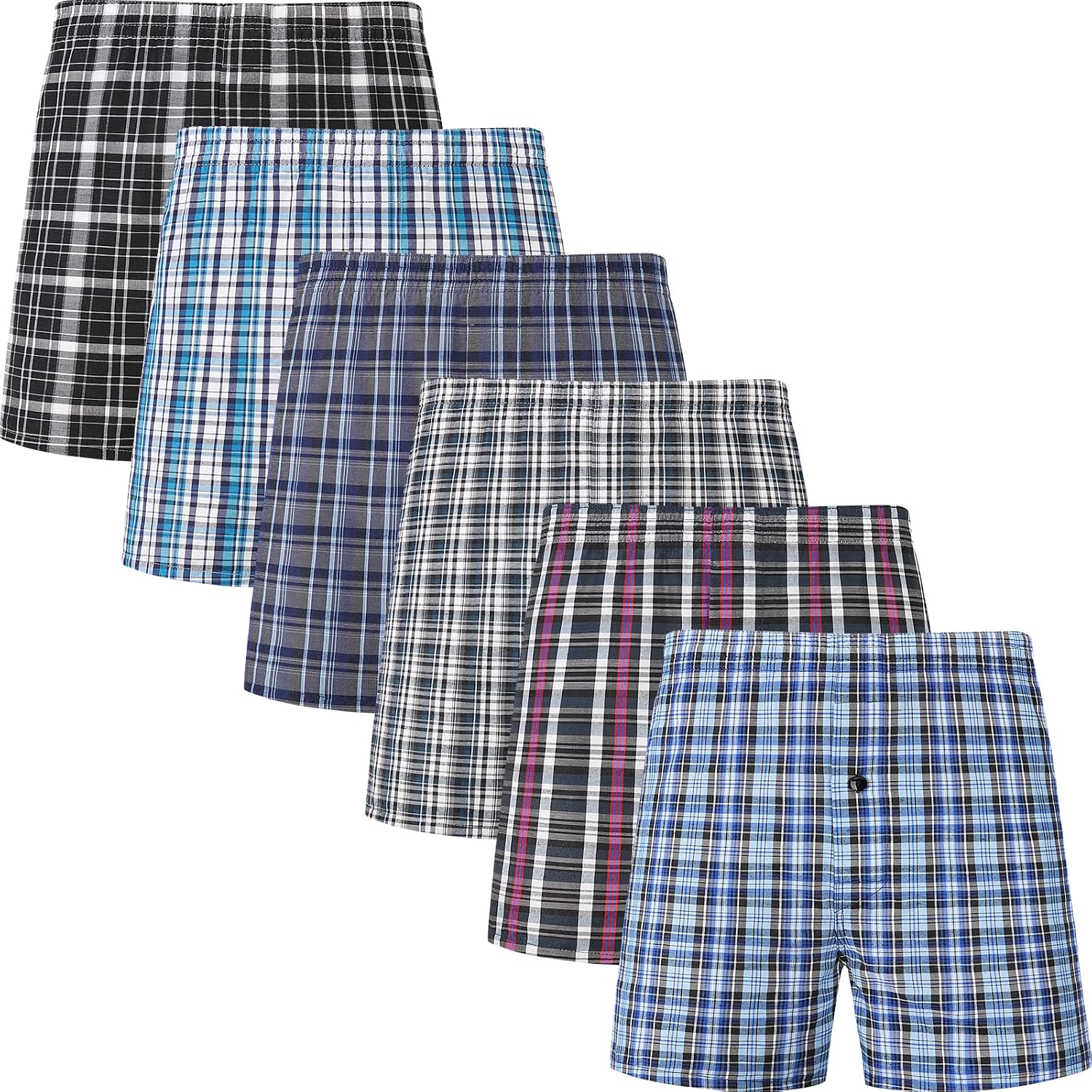 JupiterSecret Caleçons en Coton pour Hommes, Style Américain, Lot de 6/10 Pièces