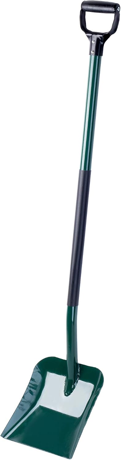 KADAX Pelle en Métal Pelle à Sable Pelle à Sable avec Manche Ergonomique pour Jardin, Construction, Creuser, Outil de Jardinage, Pelle à Tomber avec Poignée Solide, Bêche (Vert)