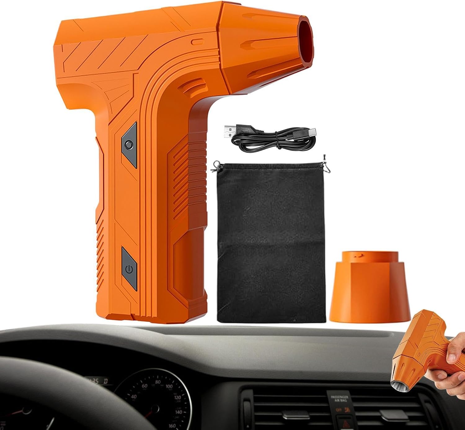 Dépoussiéreur à Air Rechargeable 80 000 RPM Trois Vitesses Réglables