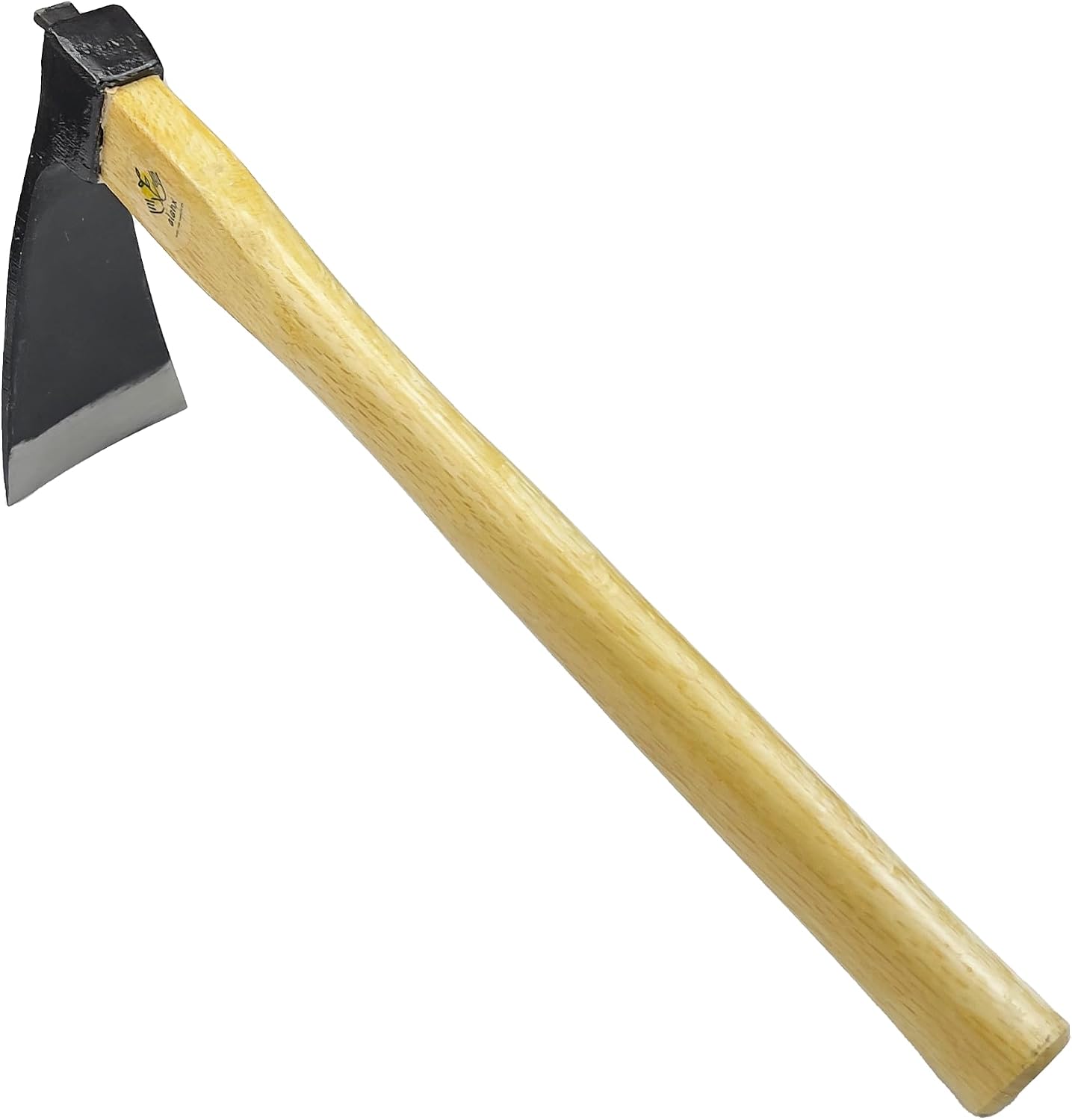 Binette large de 14 pouces en acier au carbone japonais avec manche en bois de chêne, sans soudure, outil de jardin pour le creusement, le désherbage et la plantation