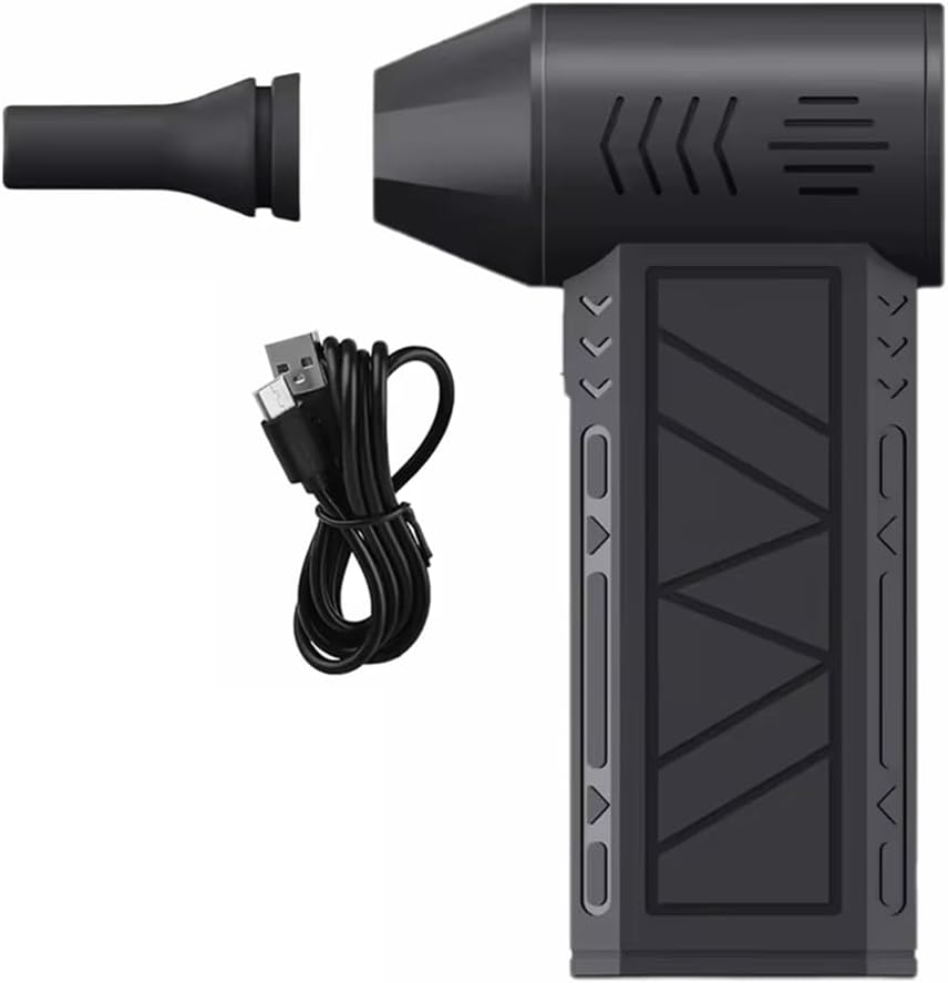 Dépoussiéreur sans fil à LED pour mini souffleur électrique, nettoyage de clavier de voiture, poussière et neige légère, pour portable compact, noir