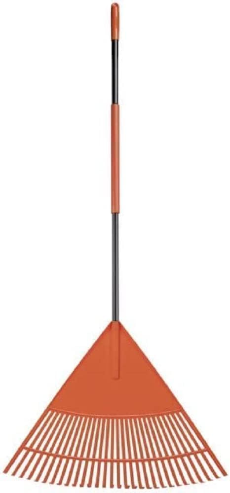 BLACK+DECKER Rateau Jardin BXGTTO7003 - Outillage de Jardin 178 x 60 x 3 CM - Râteau à Feuilles avec Poignée Confortable - Râteau à Ressort - Orange/Noir