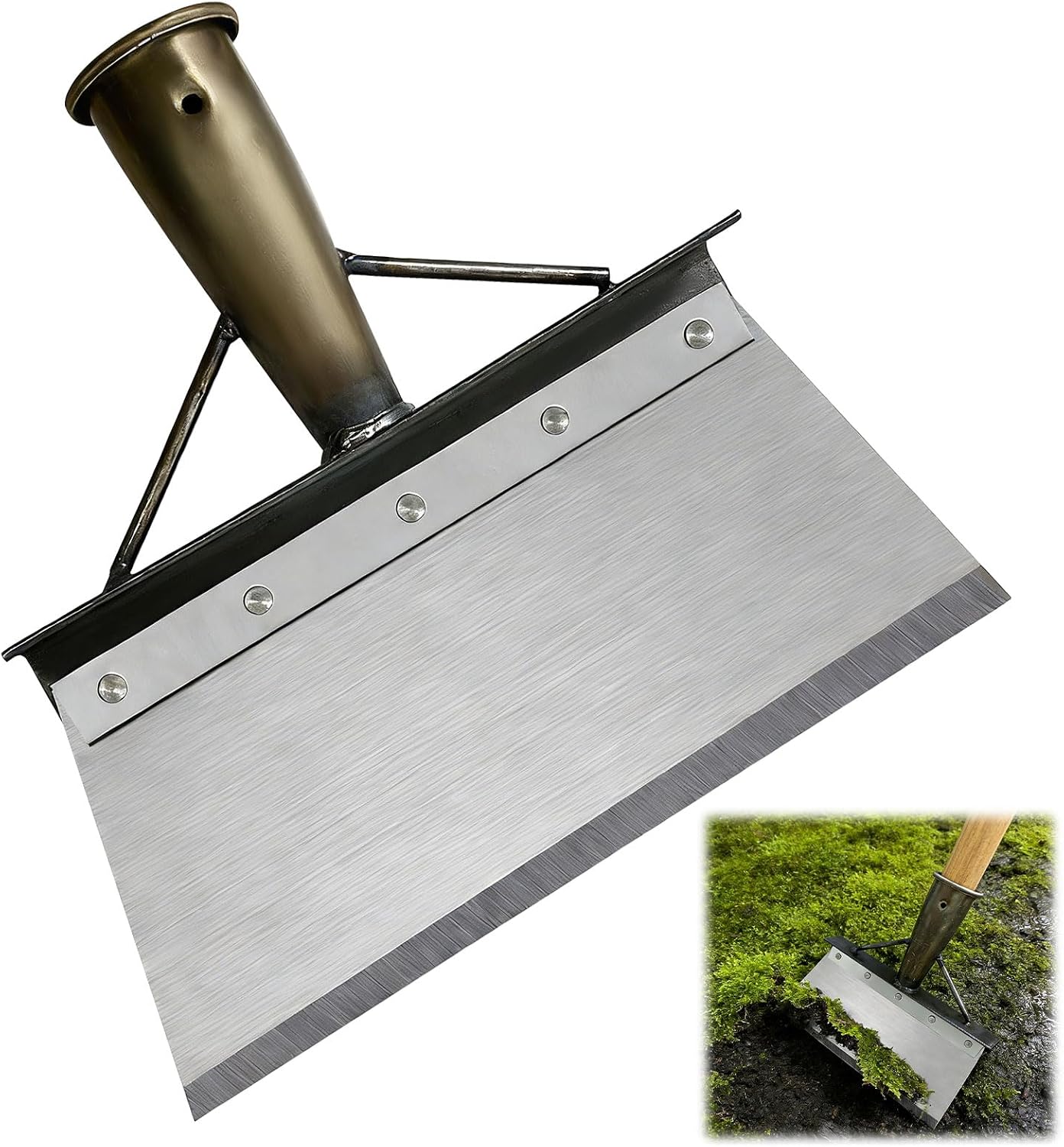 Pelle de Nettoyage Multifonctionnelle, Pelle de Désherbage, Grattoir Jardin, No Poignéepour Mauvaises Herbes et Mousse, Neige, Espace Extérieur, Ferme (23cm)