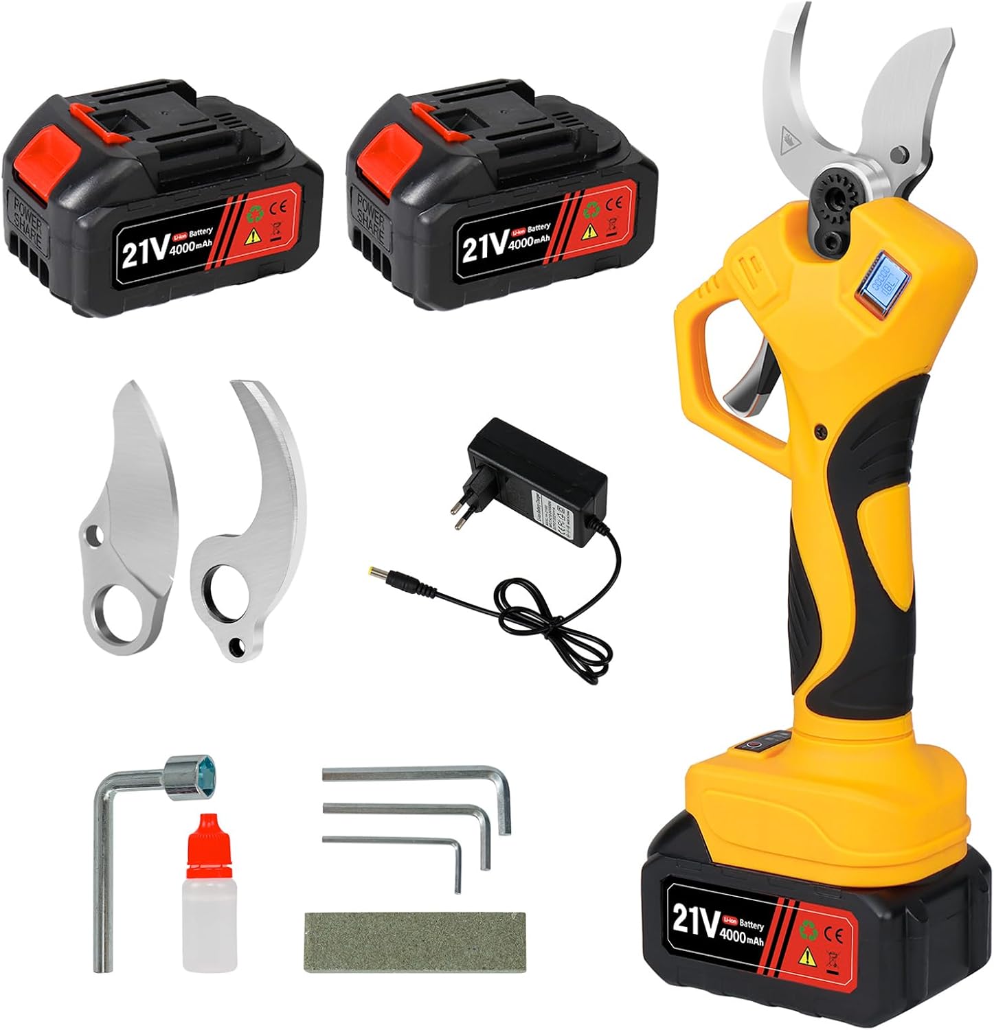 Sécateur Électrique sans Fil 40mm avec Batteries 4000mAh Brushless