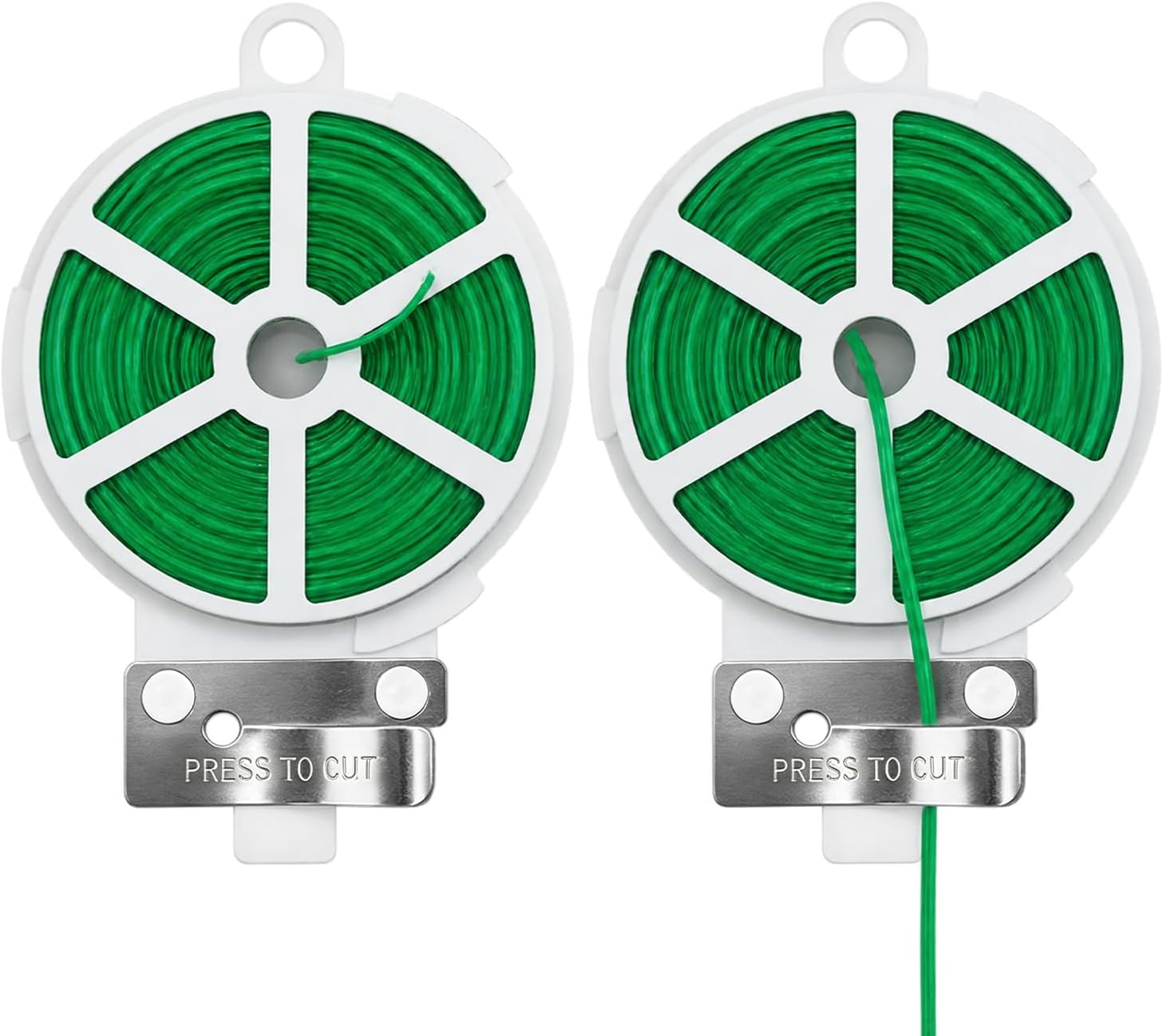 100m Attache Plante Vert, 2 Rouleaux Fil de Fer Jardinage avec Cutter