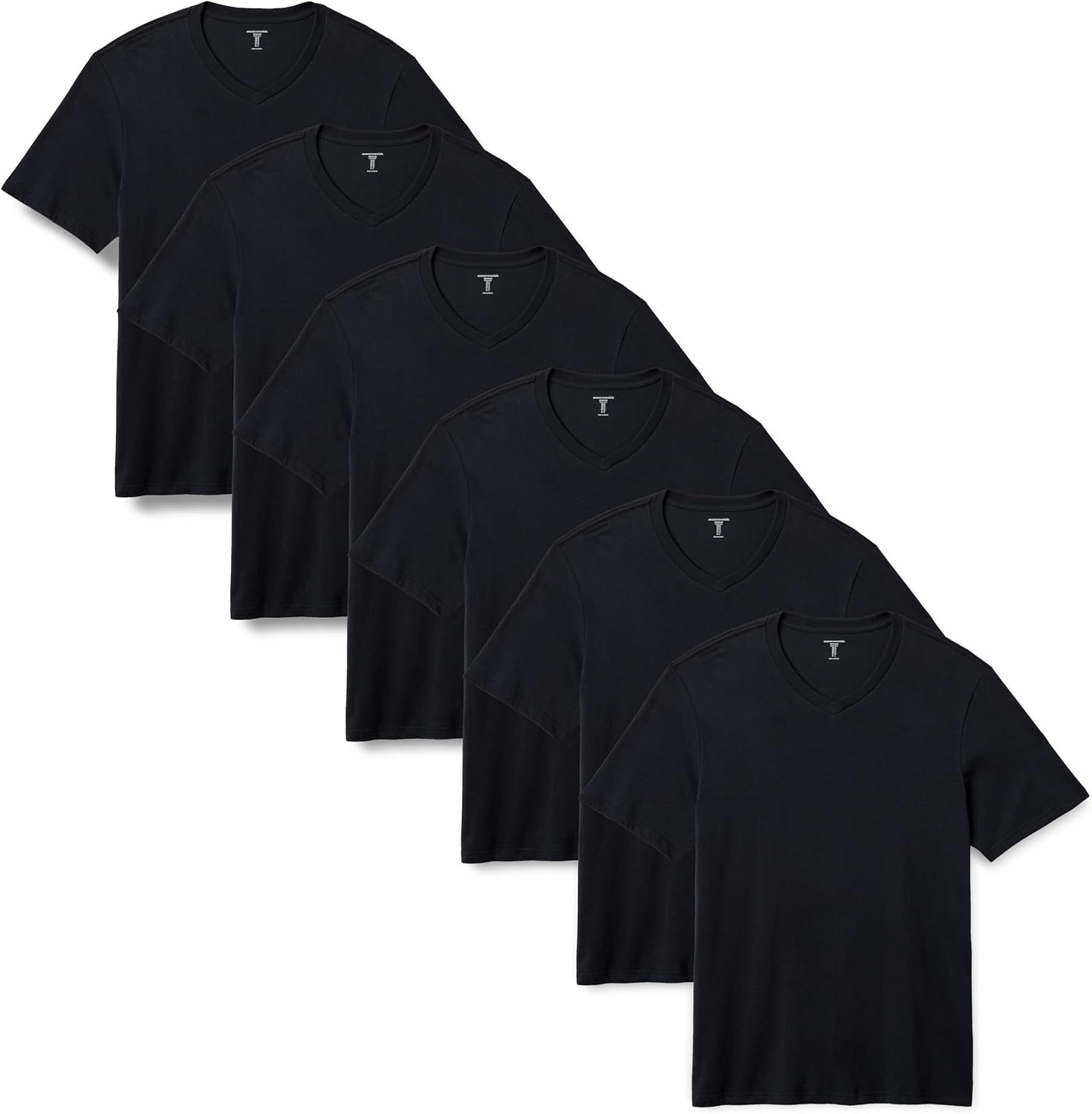 Amazon Essentials T-Shirt à Manches Courtes, Coupe Standard Homme, Lot de 6
