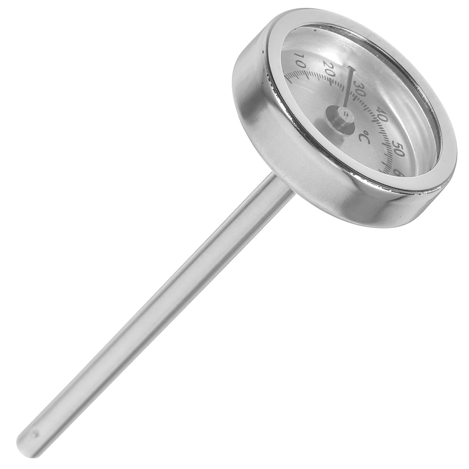BESPORTBLE Thermomètre Électrique de Bouilloire en Acier Inoxydable Moniteur de Température Précis Cuisine Thermomètre à Lecture Instantanée pour Barbecue et Cuisson Outil de Mesure