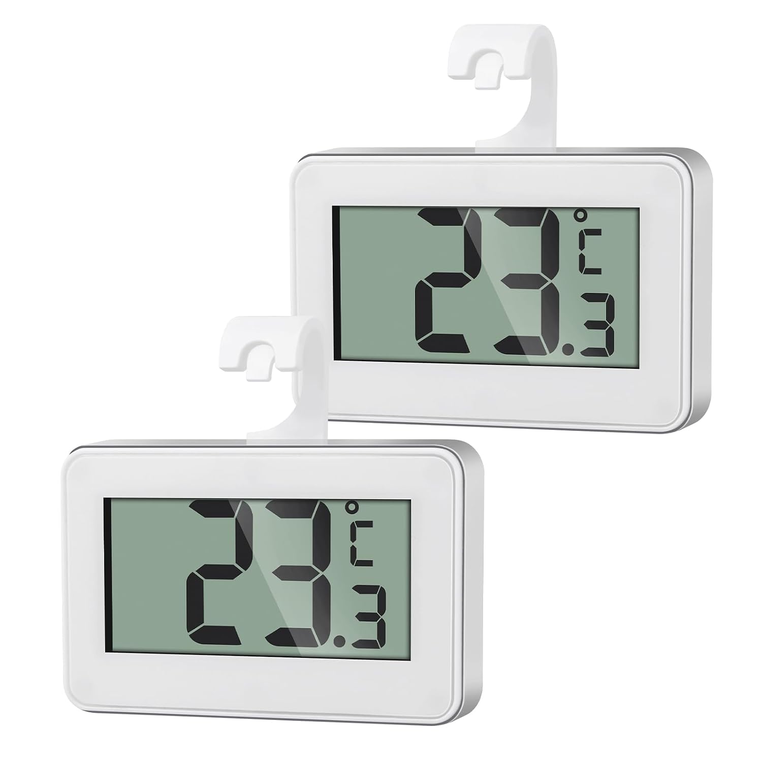 AiQInu 2 Thermomètre Numérique Mini, Thermometre Congélateur, Thermometre Frigo Digital