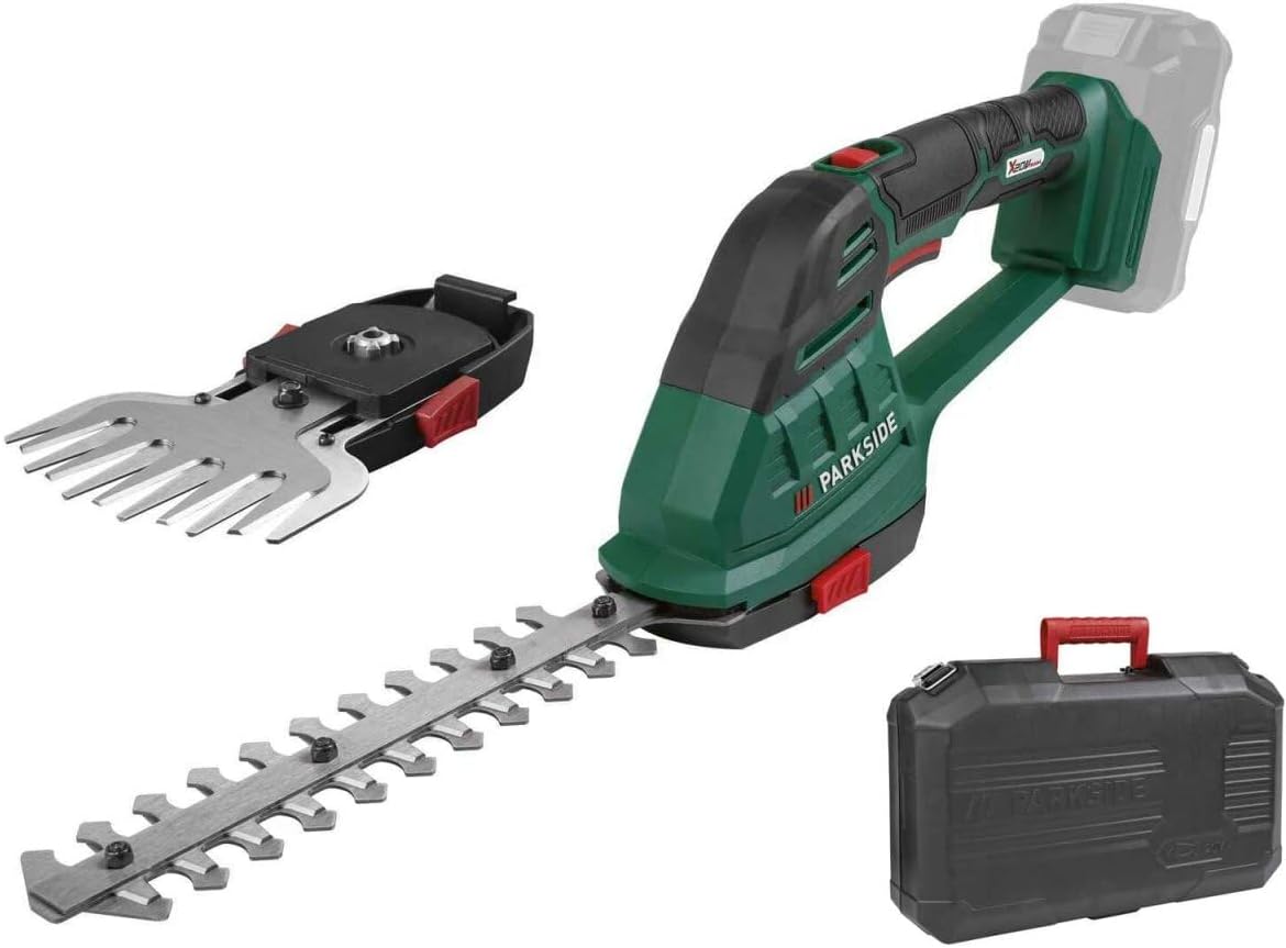 Parkside PAGS 20-Li X20V Team Cisaille à Gazon et arbustes, sans Fil, 20 V, sans Batterie ni Chargeur, Vert