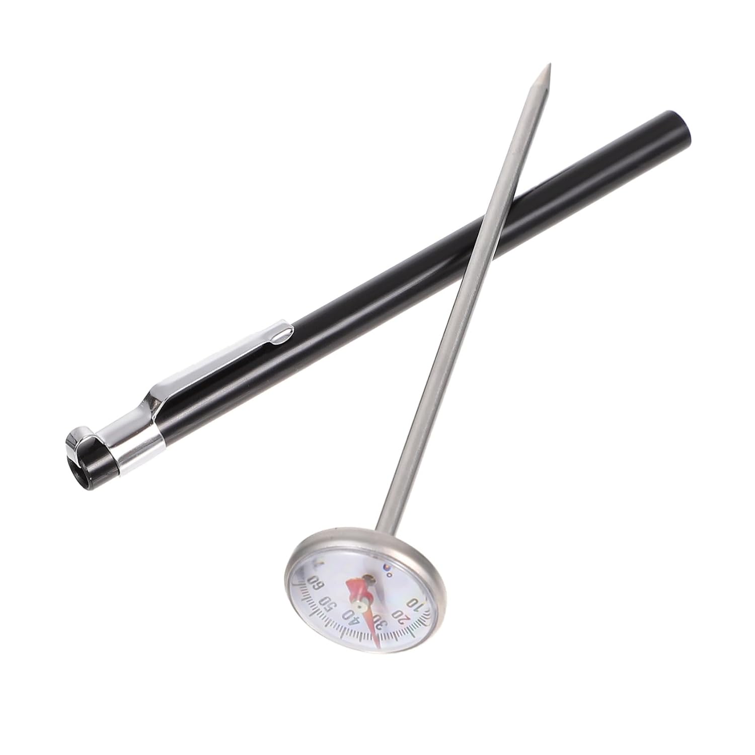 POPETPOP Thermomètre Acier Inoxydable pour Lait Précision de Cuisson pour Café et Nourriture pour Utilisation Cuisine et Barbecue