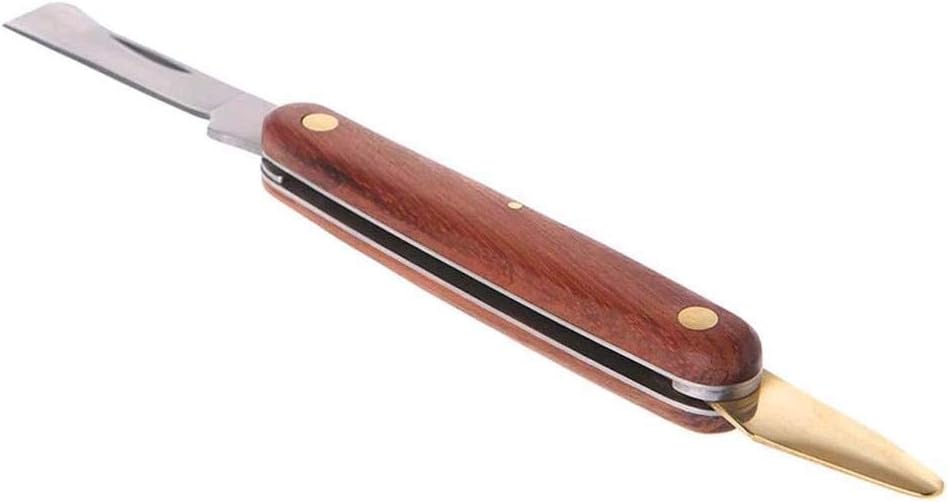 Coupe-greffe, coupe-greffage pliable en acier inoxydable, outil pour élaguer les semis, manche en palissandre, couteau à greffer à double ouverture, ciseaux de coupe