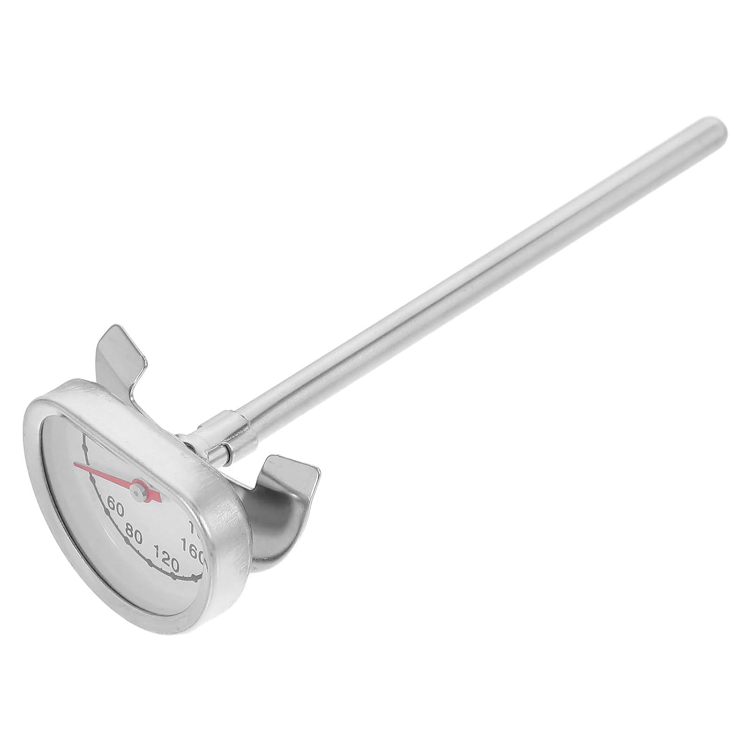 NUOBESTY Thermomètre à Friture en Acier Inoxydable avec Précise et Support Stable Cuisine Maison Pâtisserie et Barbecue Lecture Rapide de Température pour Huile Viande et Friandises