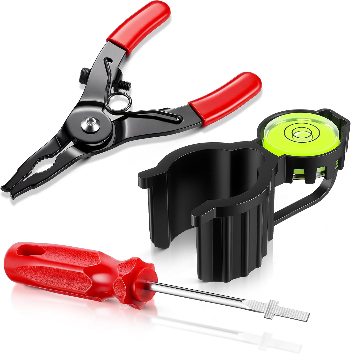 Kit d'outils de tête d'arrosage 3 en 1 compatible avec l'outil Rain Bird avec niveau à bulle et rotor d'arrosage - Tête de pulvérisation - Outils de réglage pour réparation de système