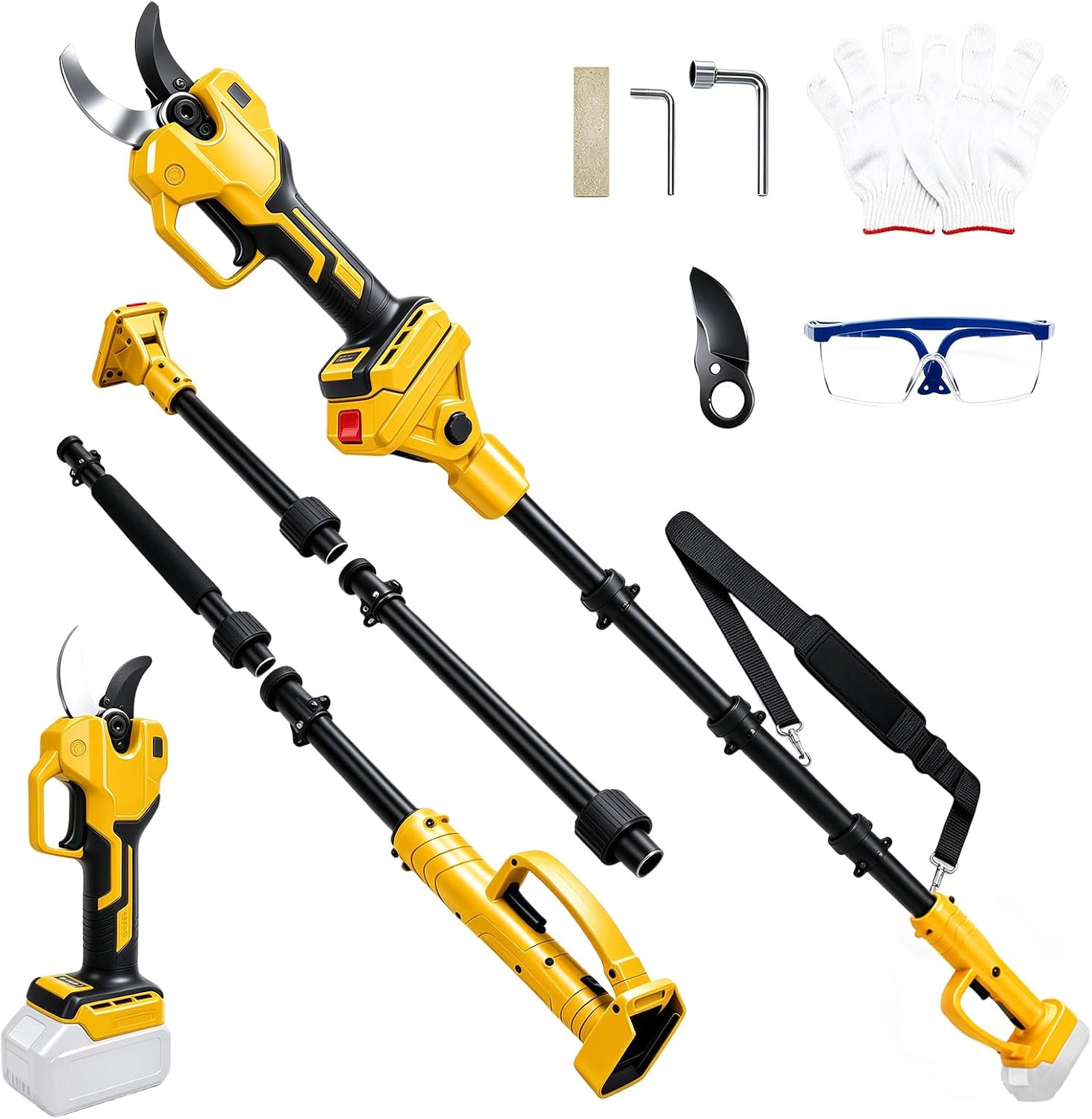 Sécateur électrique 2 en 1 avec tige télescopique pour Dewalt 20
