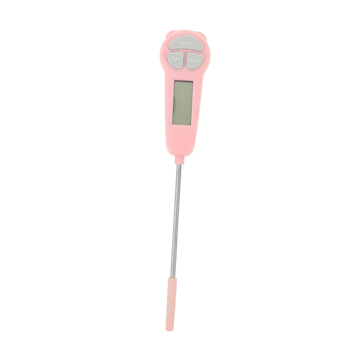POPETPOP Thermomètre en Abs et Acier Inoxydable Portable Cuisine Numérique Facile à Utiliser pour Cuisson et Friture, pour Aliments Liquides et Solides