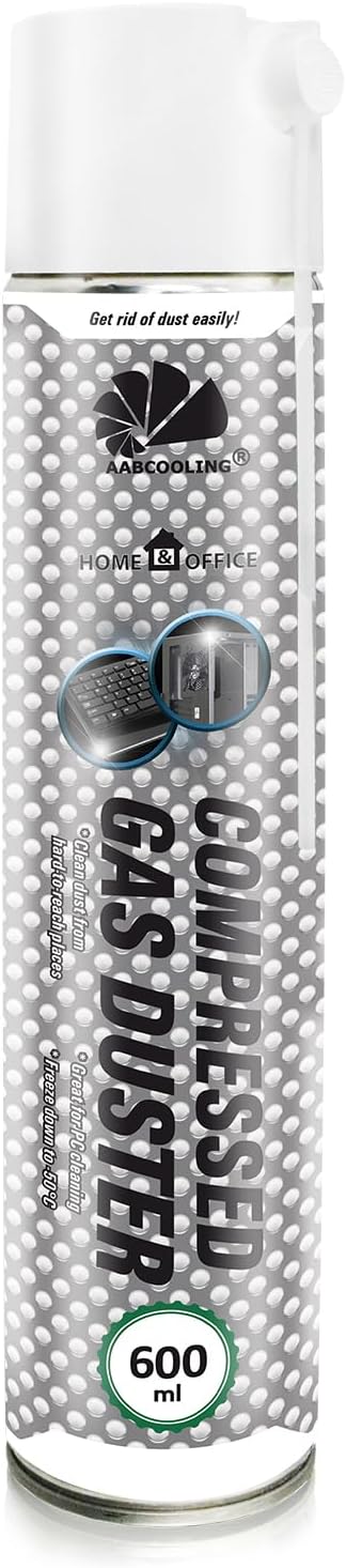 AABCOOLING Bombe d'Air Comprimé 600ml - Spray dépoussiérant puissant pour clavier, PC, ordinateur, imprimante et matériel de bureau
