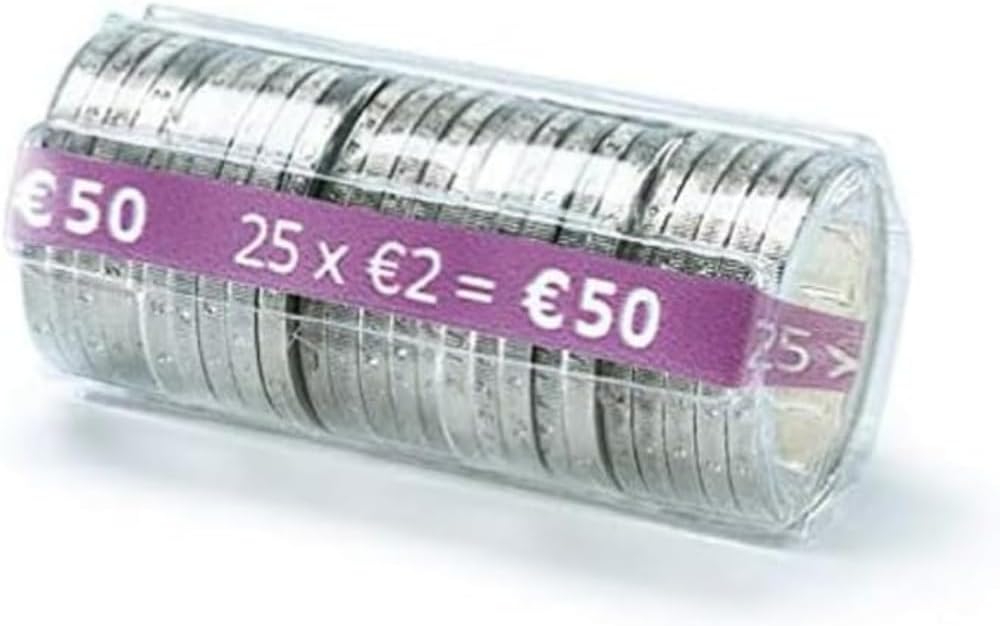 Monetique L100TC200 Paquet de 100 étuis monnaie 2,00 euro