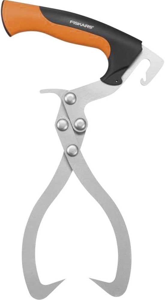Fiskars Levier d'abattage avec crochet de levage, Pour bûcheronnage, Longueur: 70 cm, Noir/Orange/Argenté, WoodXpert, Taille: M, 1015438
