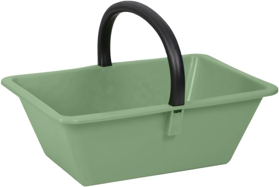Deconation Panier De Ramassage 18l à Vendange Et Récolte - Vert Cactus - Avec Anse