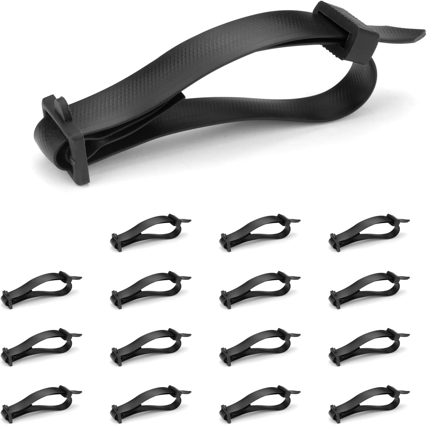 Lot de 16 attaches d'arbre en PVC avec boucle de verrouillage, sangles de support flexibles et réglables, réutilisables, accessoires de jardin pour redresser les plantes, arbustes, jeunes