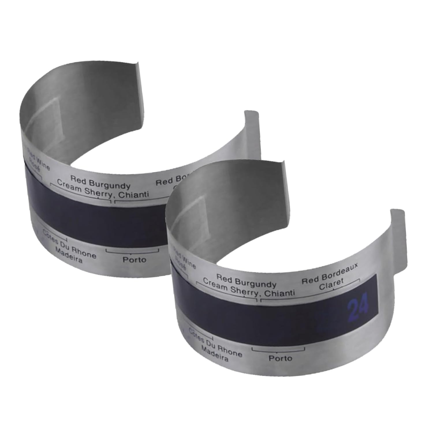 POPETPOP Thermomètre à Vin Bracelet Acier Inoxydable 2 Pièces Thermomètre Numérique Lecture Instantanée pour Bouteilles Isothermes Usage la Cuisine et Dégustation Vin Compact et