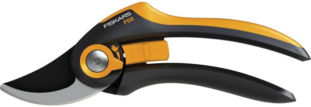 Fiskars Sécateur à Lame Franche, Plus SmartFit, P541, Pour Branches et Rameaux Frais, Revêtement Antiadhésif, Lames en Acier Inoxydable, Longueur : 20,1 cm, Noir/Orange, 1057169