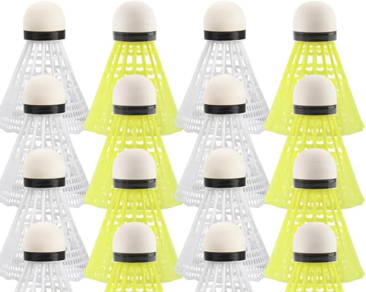 Volant Badminton Exterieur 16 Pieces Lumineux Balle Volante en Nylon