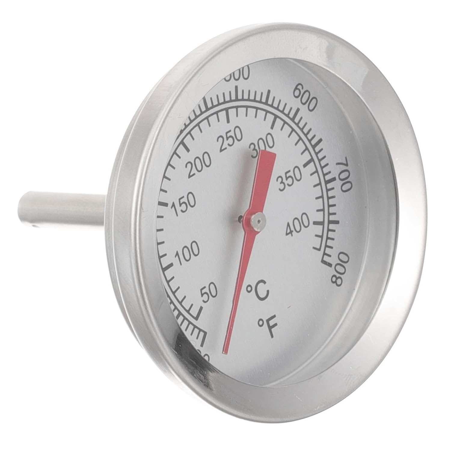 Zerodeko Thermomètre de Four, Thermomètre Alimentaire à Lecture Instantanée, Acier Inoxydable, Argenté, Cuisine Maison et Cuisson