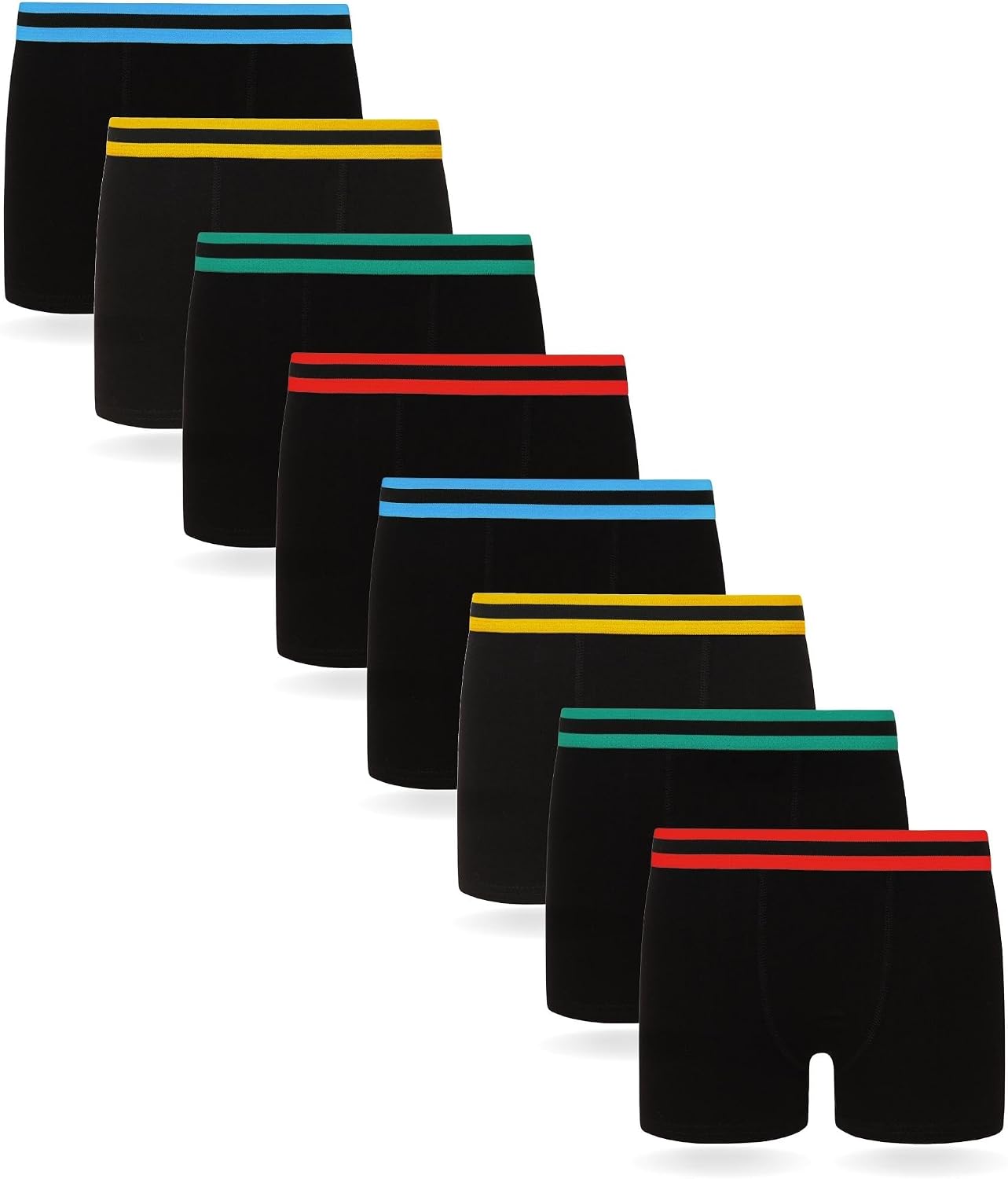 FM London Lot de 8 Boxers Garçon, Caleçons Enfant Confortables