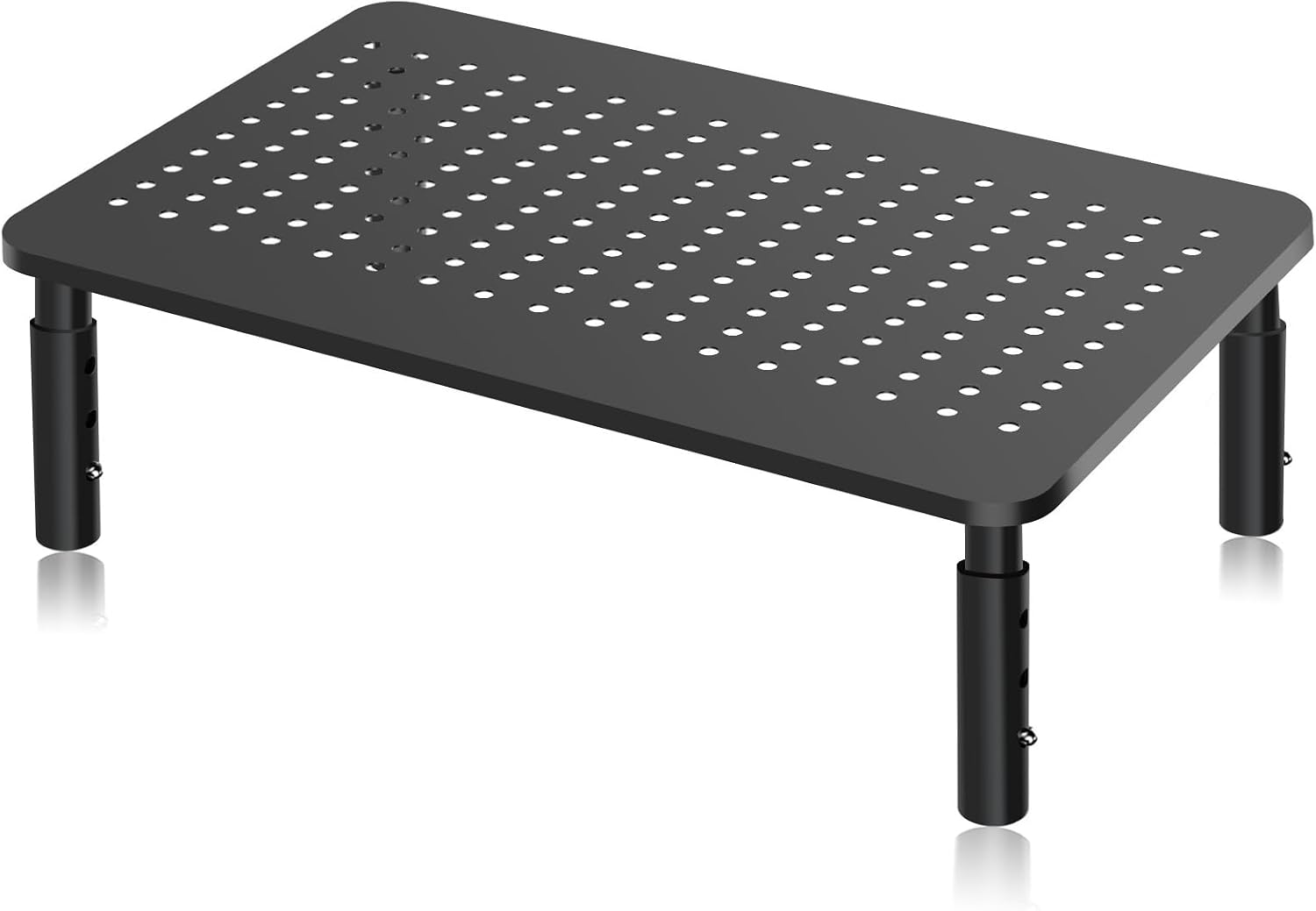 Bracwiser Support Moniteur, Rehausseur Ecran PC Bureau avec Plate-Forme Métallique Ventilée (370x235mm), Réglable en 3 Hauteurs pour Laptop, Projecteur, Imprimante jusqu'à 20 kg
