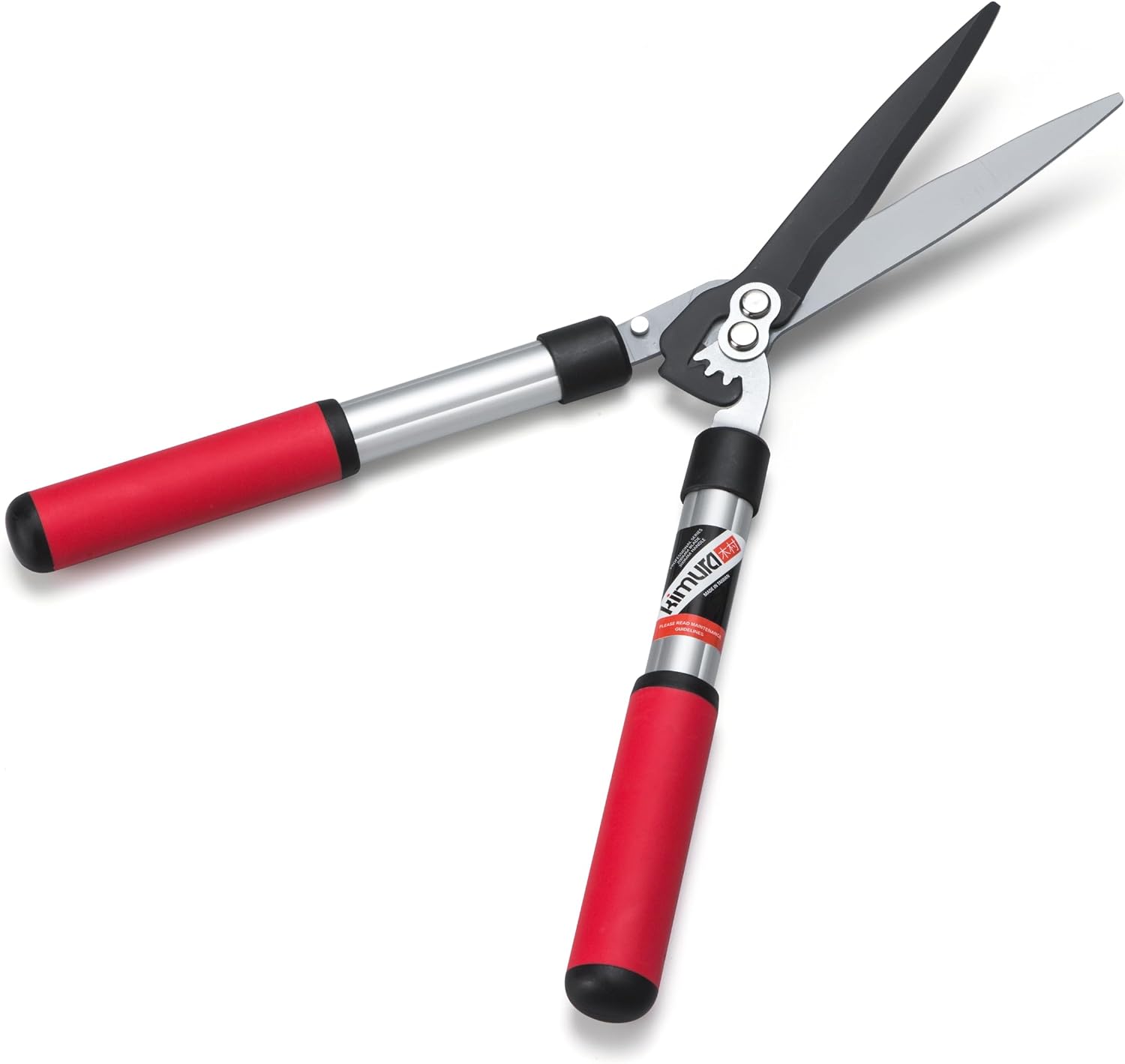 Cisailles de jardin Kimura Pro, cisailles à haies de qualité supérieure avec poignées en aluminium léger, lames japonaises tranchantes SK5, technologie brevetée, acier antirouille - 560 mm